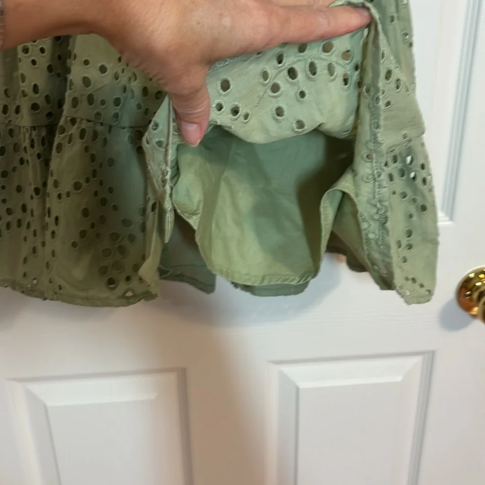 Girl’s Green Eyelet Boutique Dress, NWOT, 5